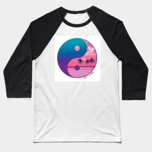 Tropical Yin Yang Baseball T-Shirt